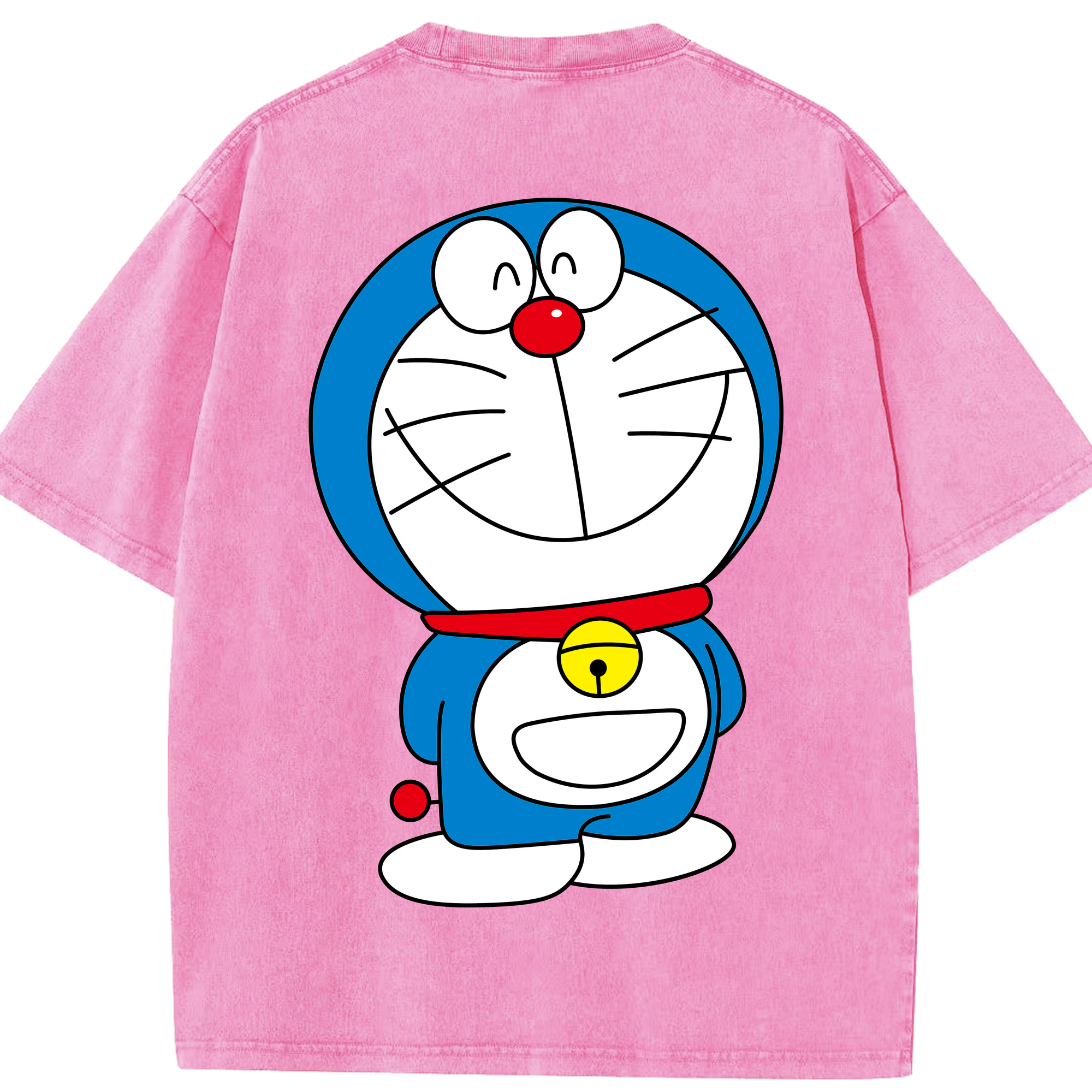 （画像用） ドラえもん Doraemon 綿100% ヴィンテージ風 半袖Tシャツ（背面プリント）